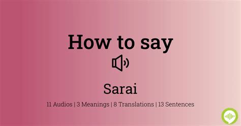 how do you pronounce sarai|how to pronounce asian names.